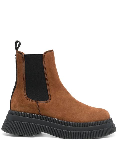 ganni chunky sole chelsea boots.